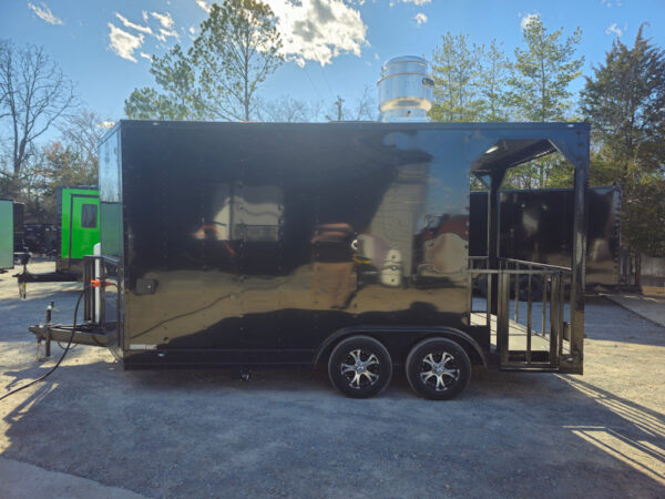 8.5' X 16' Black Concession Trailer Food Event Catering - Image 7