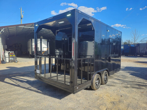 8.5' X 16' Black Concession Trailer Food Event Catering - Image 11