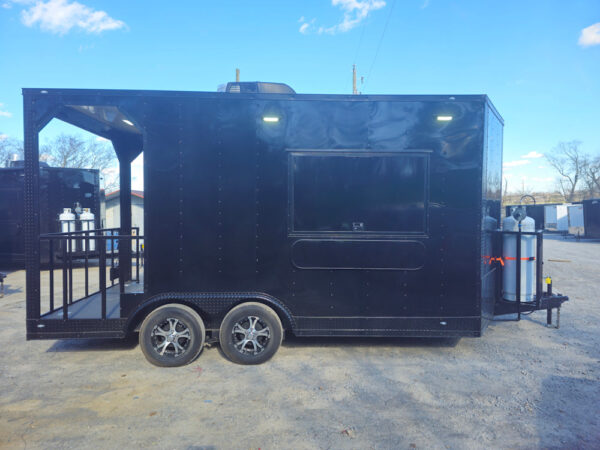 8.5' X 16' Black Concession Trailer Food Event Catering - Image 12