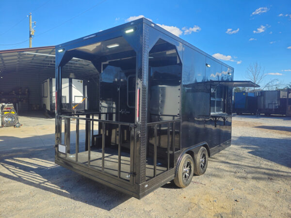 8.5' X 16' Black Concession Trailer Food Event Catering - Image 14