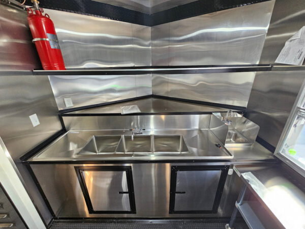 8.5' X 16' Black Concession Trailer Food Event Catering - Image 19