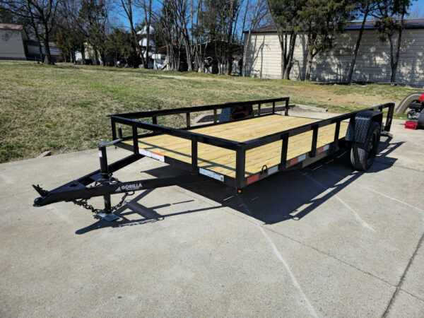 6'4" x 14 Utility Trailer Dovetail With Gate Powder Coated 3,500lb Axle - Image 2
