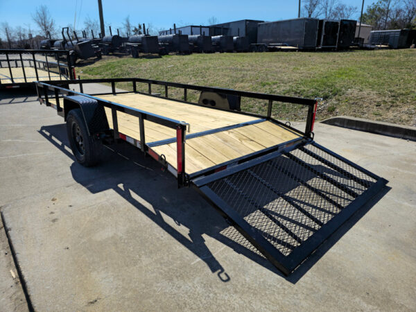 6'4" x 14 Utility Trailer Dovetail With Gate Powder Coated 3,500lb Axle - Image 3