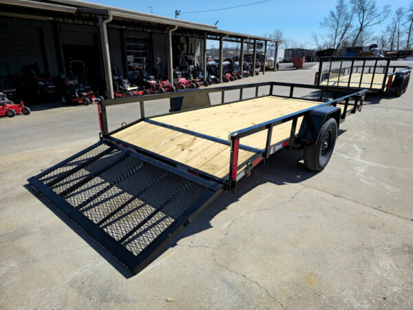 6'4" x 14 Utility Trailer Dovetail With Gate Powder Coated 3,500lb Axle - Image 4