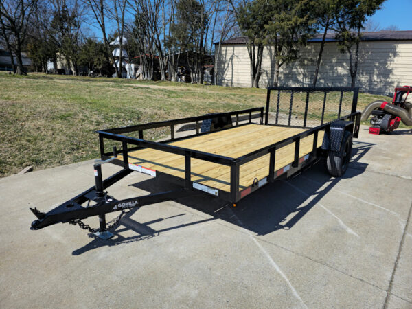 6'4" x 14 Utility Trailer Dovetail With Gate Powder Coated 3,500lb Axle - Image 9