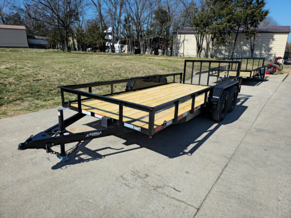 6'4" x 16 Utility Trailer Double Axle Dovetail With Gate Powder Coated (2) 3500lb Axles - Image 12