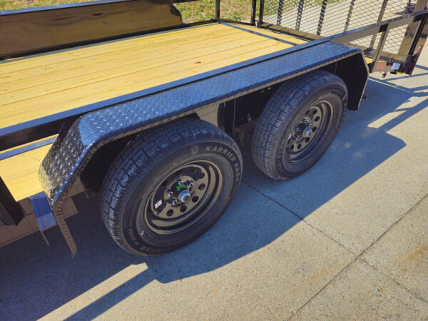 6'4" x 16 Utility Trailer Double Axle Dovetail With Gate Powder Coated (2) 3500lb Axles - Image 15