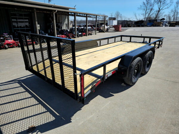 6'4" x 16 Utility Trailer Double Axle Dovetail With Gate Powder Coated (2) 3500lb Axles - Image 17
