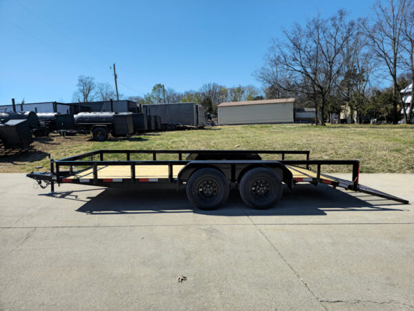 6'4" x 16 Utility Trailer Double Axle Dovetail With Gate Powder Coated (2) 3500lb Axles - Image 6