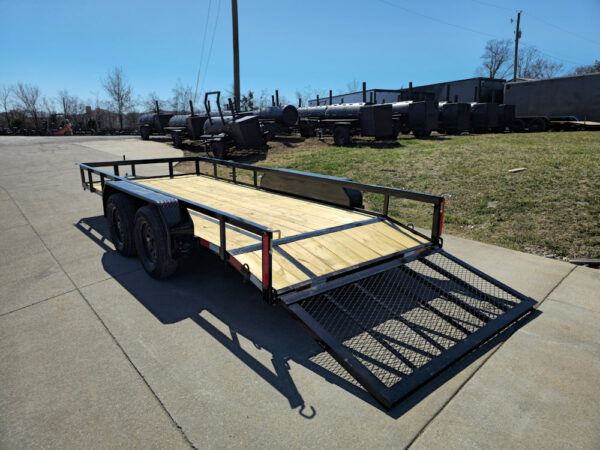 6'4" x 16 Utility Trailer Double Axle Dovetail With Gate Powder Coated (2) 3500lb Axles - Image 7