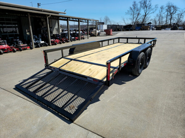 6'4" x 16 Utility Trailer Double Axle Dovetail With Gate Powder Coated (2) 3500lb Axles - Image 9