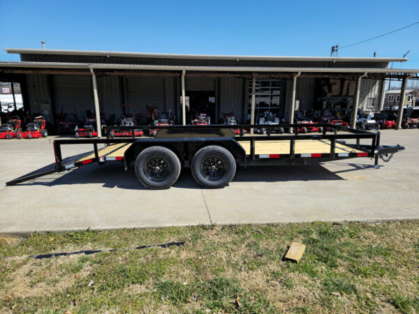 6'4" x 16 Utility Trailer Double Axle Dovetail With Gate Powder Coated (2) 3500lb Axles - Image 22