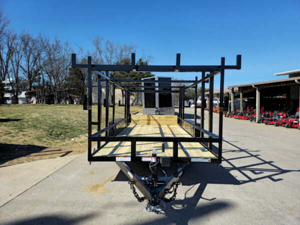 6.4x16 Straight Deck Tandem Utility Trailer 4.5ft Ladder Racks - Image 2