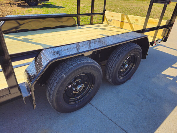 6.4x16 Straight Deck Tandem Utility Trailer 4.5ft Ladder Racks - Image 6