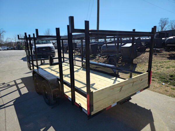 6.4x16 Straight Deck Tandem Utility Trailer 4.5ft Ladder Racks - Image 8