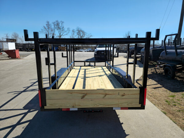 6.4x16 Straight Deck Tandem Utility Trailer 4.5ft Ladder Racks - Image 9