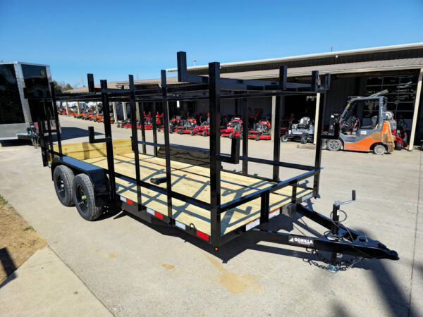 6.4x16 Straight Deck Tandem Utility Trailer 4.5ft Ladder Racks - Image 12