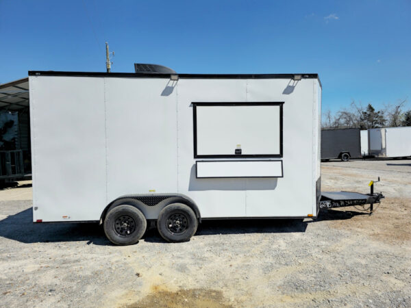 7' X 16' White Concession Trailer Food Event Catering - Image 13