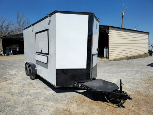 7' X 16' White Concession Trailer Food Event Catering - Image 14