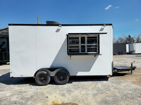 7' X 16' White Concession Trailer Food Event Catering - Image 16