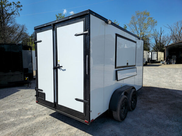 7' X 14' White W/ Blackout Concession Trailer Event Catering - Image 7