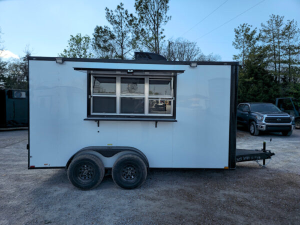 7' X 14' White W/ Blackout Concession Trailer Event Catering - Image 11