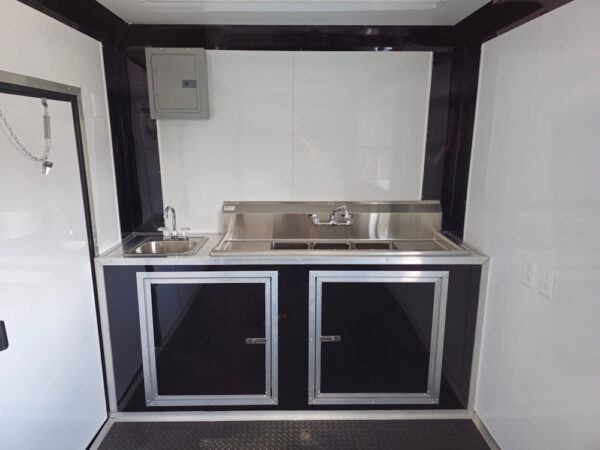 7' X 14' White W/ Blackout Concession Trailer Event Catering - Image 13