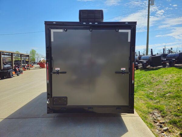 7x14 Charcoal V-Nose Enclosed Trailer (2) 3,500lb Axles Windows Elect & Blkout Pkg - Image 8