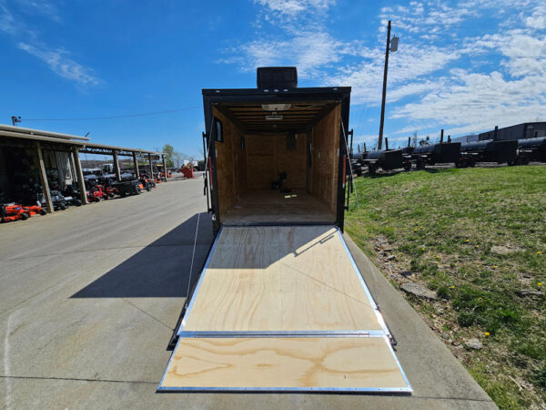 7x14 Charcoal V-Nose Enclosed Trailer (2) 3,500lb Axles Windows Elect & Blkout Pkg - Image 12