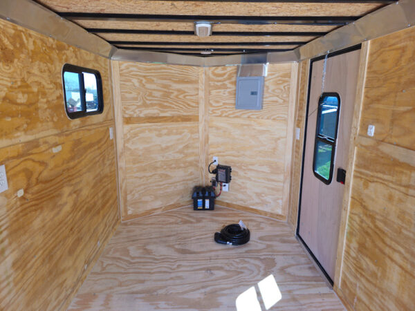 7x14 Charcoal V-Nose Enclosed Trailer (2) 3,500lb Axles Windows Elect & Blkout Pkg - Image 16