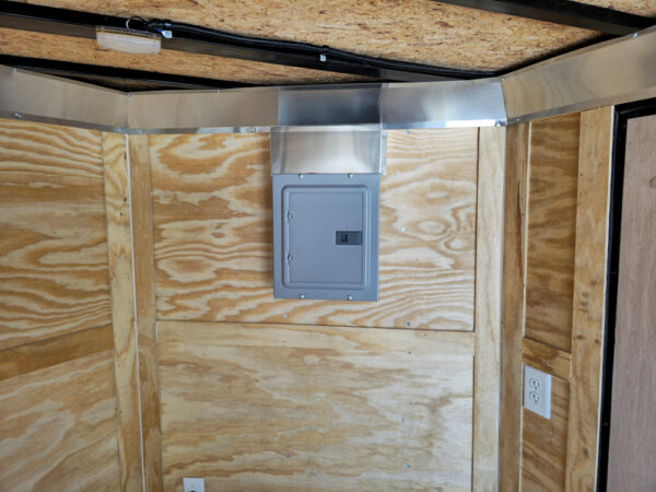 7x14 Charcoal V-Nose Enclosed Trailer (2) 3,500lb Axles Windows Elect & Blkout Pkg - Image 18