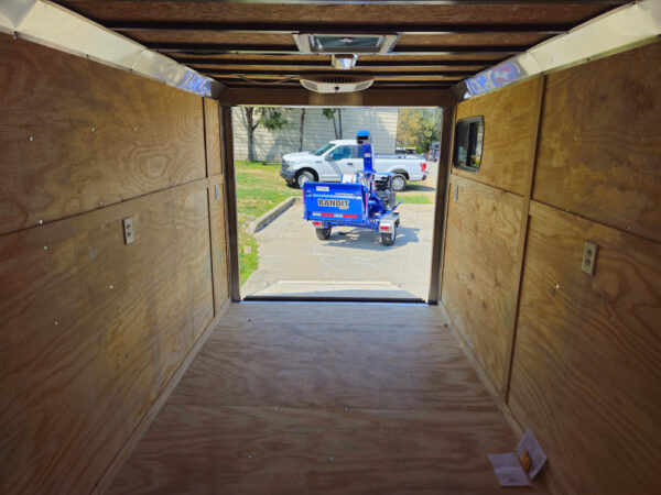 7x14 Charcoal V-Nose Enclosed Trailer (2) 3,500lb Axles Windows Elect & Blkout Pkg - Image 20