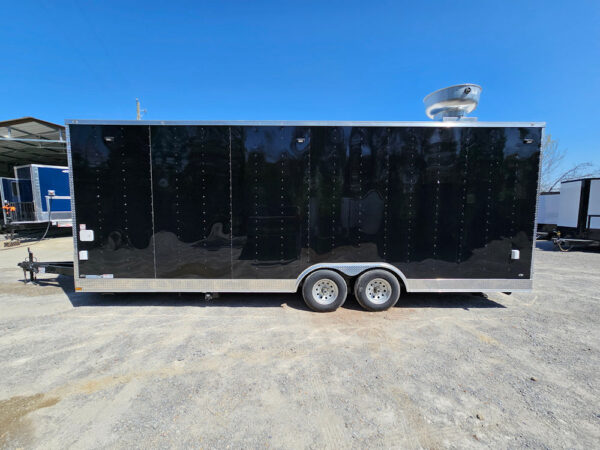 8.5 x 24 Black Concession Trailer Food Event Catering - Image 7
