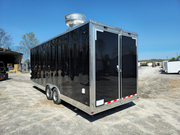 8.5 x 24 Black Concession Trailer Food Event Catering - Image 9