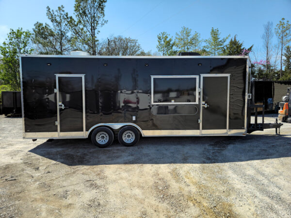 8.5 x 24 Black Concession Trailer Food Event Catering - Image 12