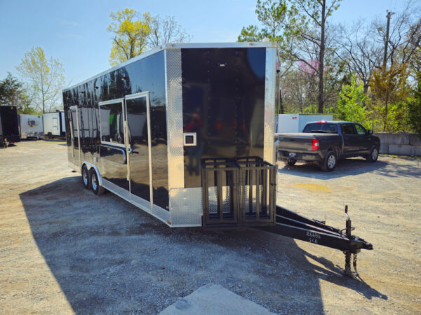 8.5 x 24 Black Concession Trailer Food Event Catering - Image 13