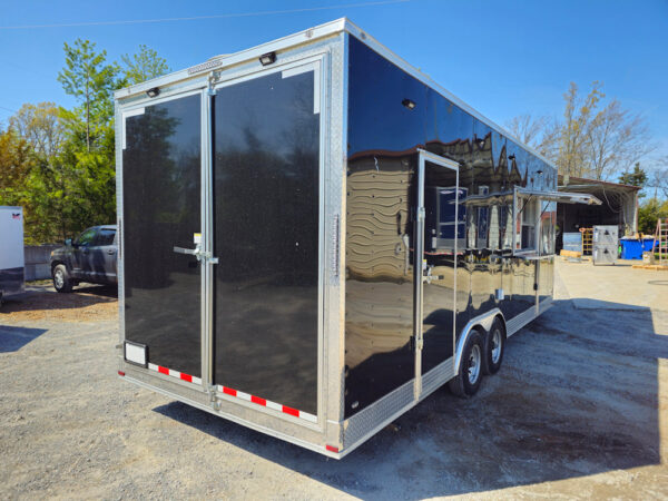 8.5 x 24 Black Concession Trailer Food Event Catering - Image 14