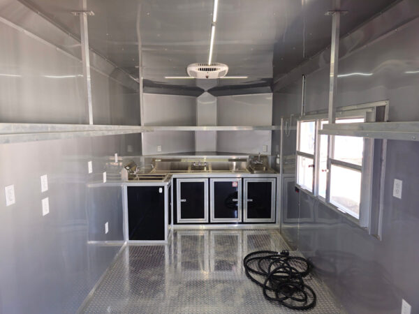 8.5 x 24 Black Concession Trailer Food Event Catering - Image 18