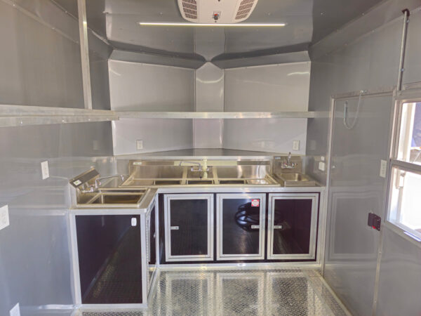 8.5 x 24 Black Concession Trailer Food Event Catering - Image 19