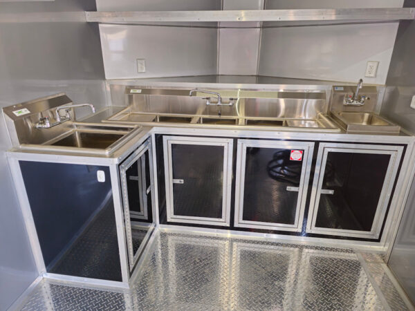 8.5 x 24 Black Concession Trailer Food Event Catering - Image 20