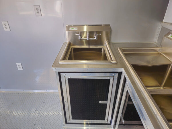 8.5 x 24 Black Concession Trailer Food Event Catering - Image 21