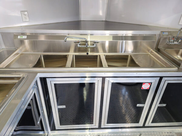 8.5 x 24 Black Concession Trailer Food Event Catering - Image 22