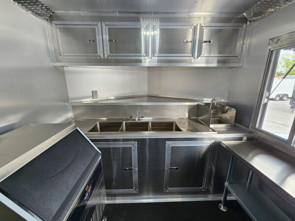 8.5' X 12' White Concession Trailer Drink and Beverage Catering - Image 21