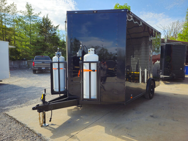 8.5' X 12' Black With Blackout Concession Trailer Food Event Outdoor Cooking - Image 3