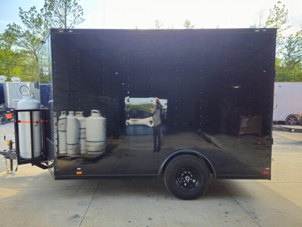 8.5' X 12' Black With Blackout Concession Trailer Food Event Outdoor Cooking - Image 4