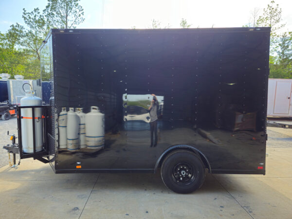 8.5' X 12' Black With Blackout Concession Trailer Food Event Outdoor Cooking - Image 5