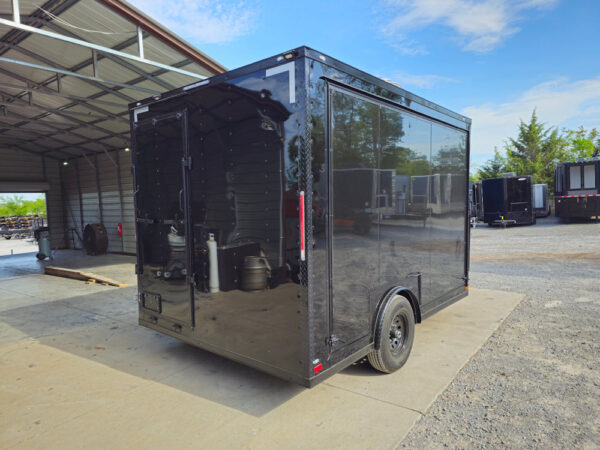 8.5' X 12' Black With Blackout Concession Trailer Food Event Outdoor Cooking - Image 9