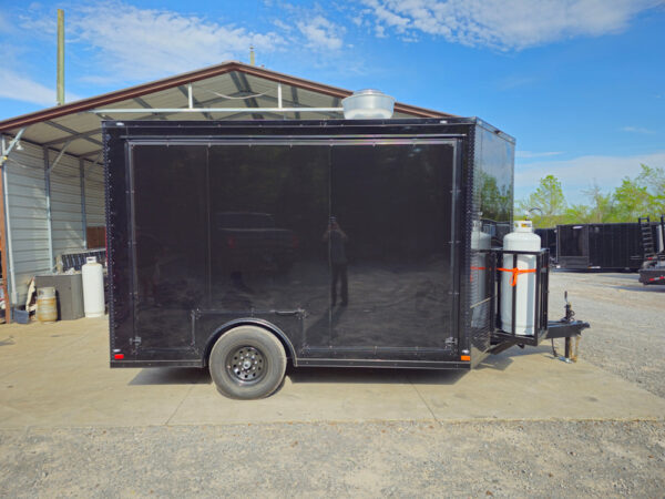 8.5' X 12' Black With Blackout Concession Trailer Food Event Outdoor Cooking - Image 10