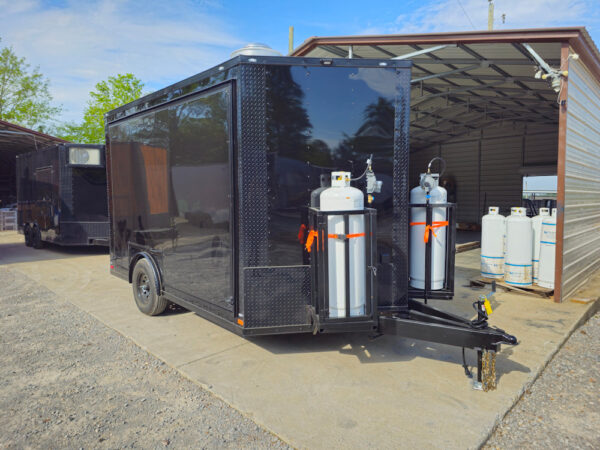 8.5' X 12' Black With Blackout Concession Trailer Food Event Outdoor Cooking - Image 11