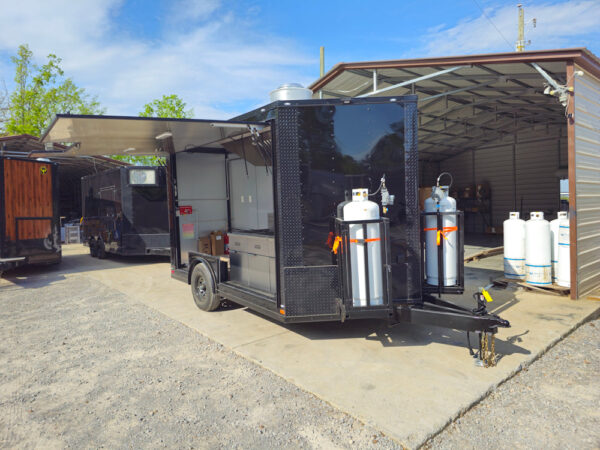 8.5' X 12' Black With Blackout Concession Trailer Food Event Outdoor Cooking - Image 15